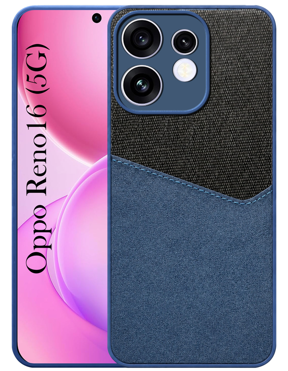 For Oppo Reno 16 Back Cover Case (Dual PU Leather Stitch | Professional Minimalist | Soft and Flexible)