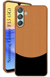 For Samsung Galaxy F15 5G Back Cover Case (Elegant PU Leather Finish | Premium Minimalist Professional | Camera Protection Bump)