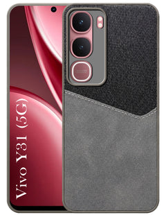 For Vivo Y31 5G Back Cover Case (Dual PU Leather Stitch | Professional Minimalist | Soft and Flexible)