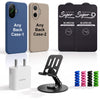 Complete Mobile Care Kit (Get Any 2 Cases+2 Tempered Glass+25W Charger Adapter+Metallic Mobile Stand+Cable Protector)