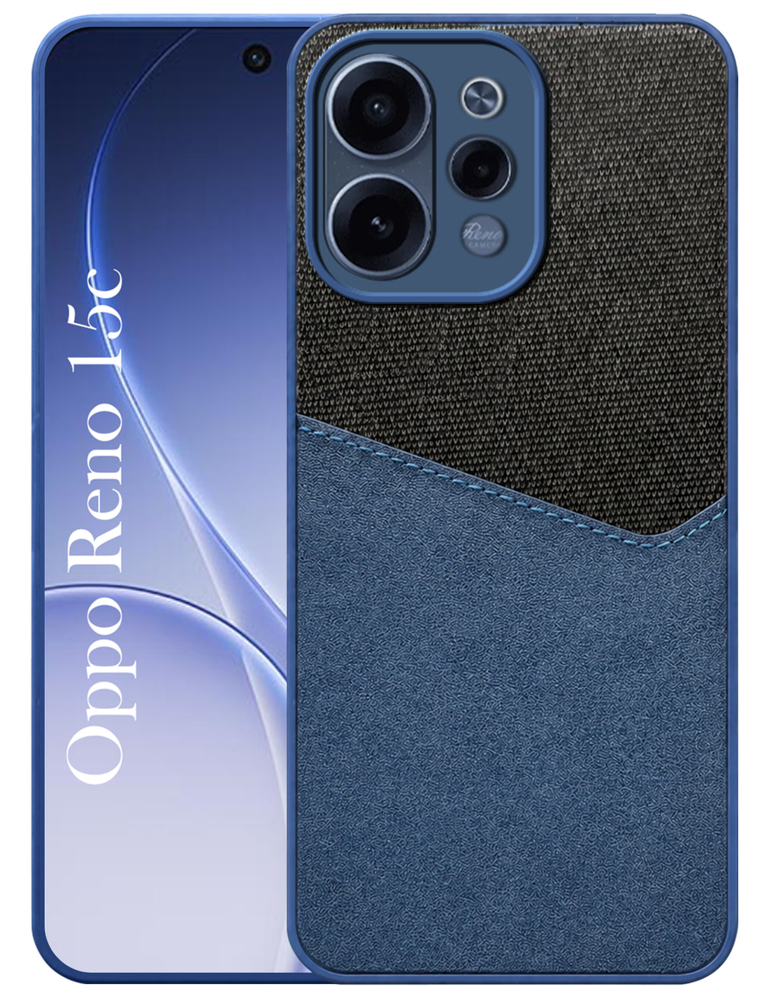 For Oppo Reno 15c Back Cover Case (Dual PU Leather Stitch | Professional Minimalist | Soft and Flexible)