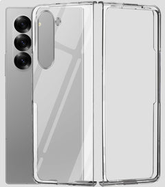 For Samsung Galaxy Z Fold 6 5G Back Cover Case (Hard Anti Yellow Clear Case | Sleek Hard Crystal Clear | Drop & Camera Protection | Shockproof