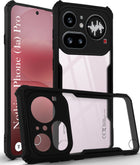 For Nothing Phone 4A Pro 5G Back Cover Case Hybrid (Shockproof with Polycarbonate Clear Panel | Professional Black)