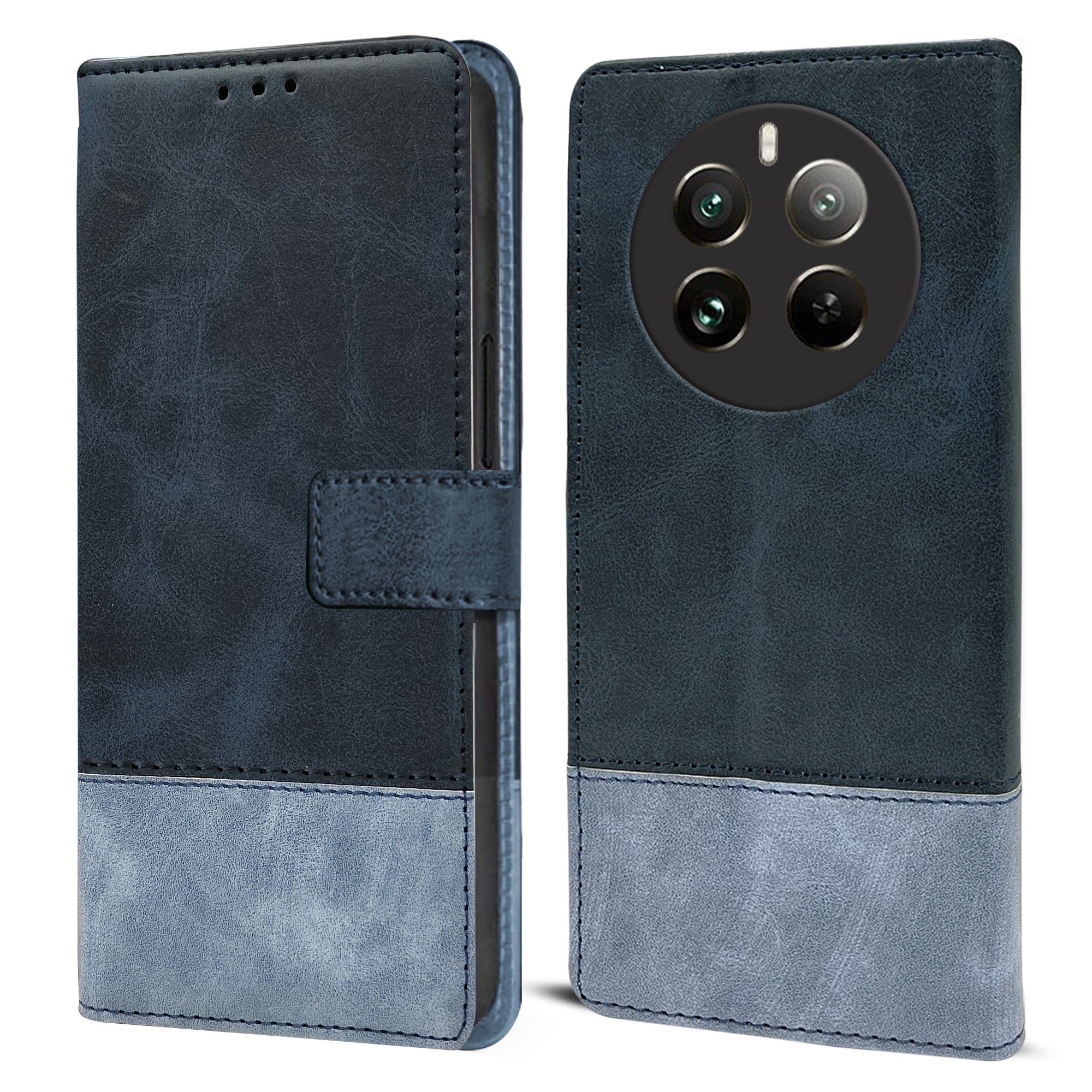 For Realme Narzo 70 5G Flip Cover Case (Professional Dual Leather Wallet with Magnetic Closure)
