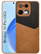 For Realme 16 Pro Back Cover Case (Dual PU Leather Stitch | Professional Minimalist | Soft and Flexible)