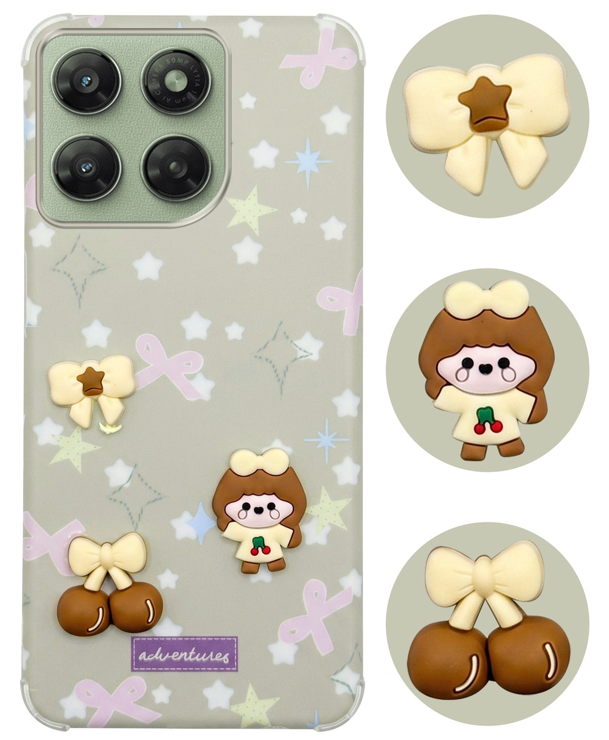 For Motorola Moto G77 Power Back Cover Case (3D Cute Cartoons | Hard Back Side Soft | Matte Premium Finish | HD Printing)