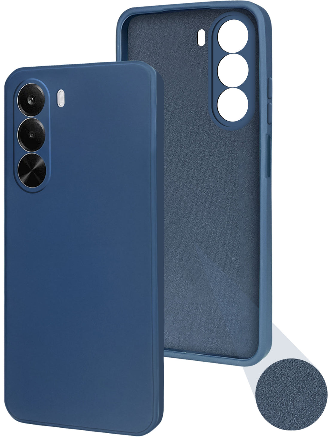 For Realme P4x Back Cover Case (Matte Finish Silicone with Inside Fiber cloth)