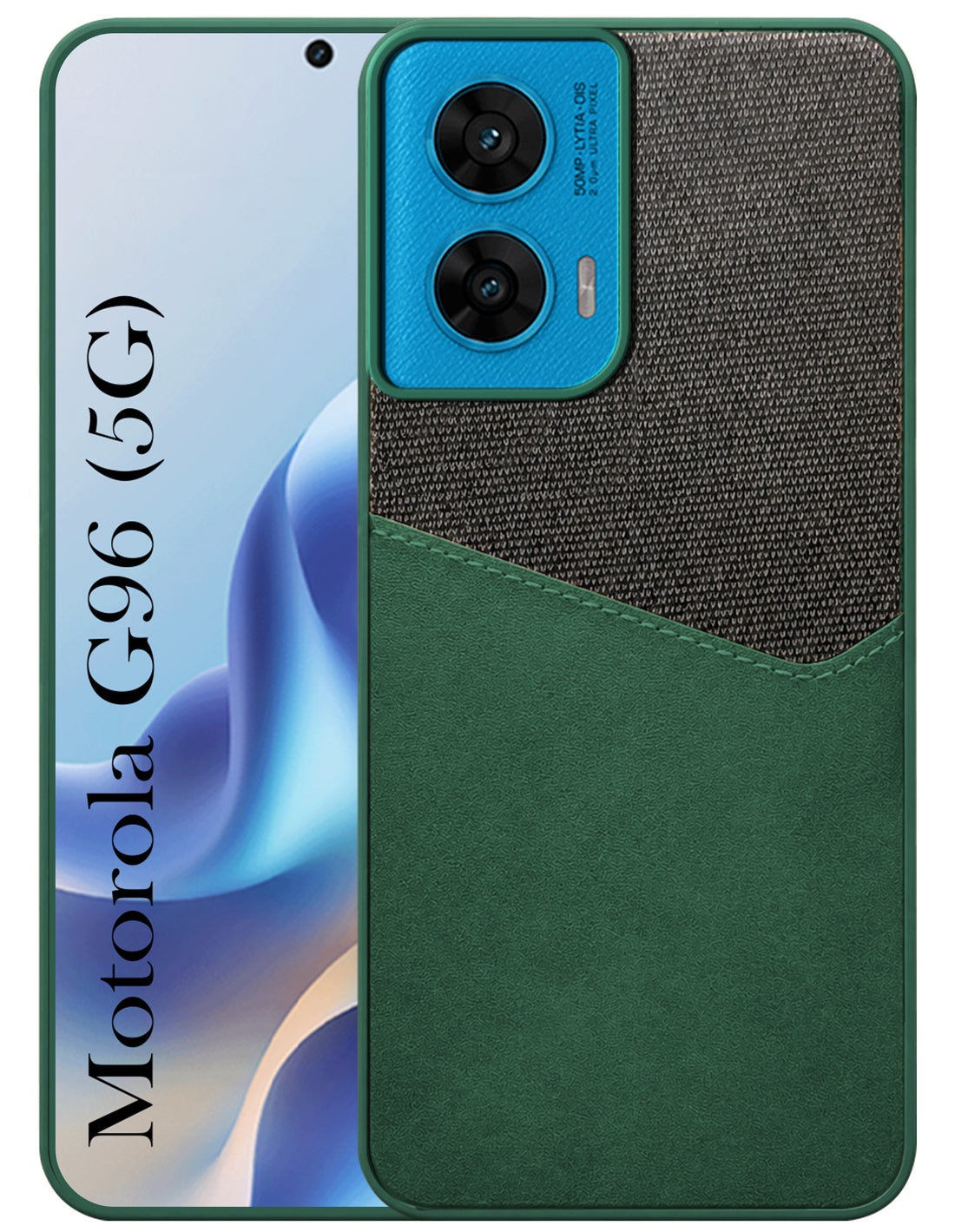 For Motorola Moto G96 Back Cover Case (Dual PU Leather Stitch | Professional Minimalist | Soft and Flexible)