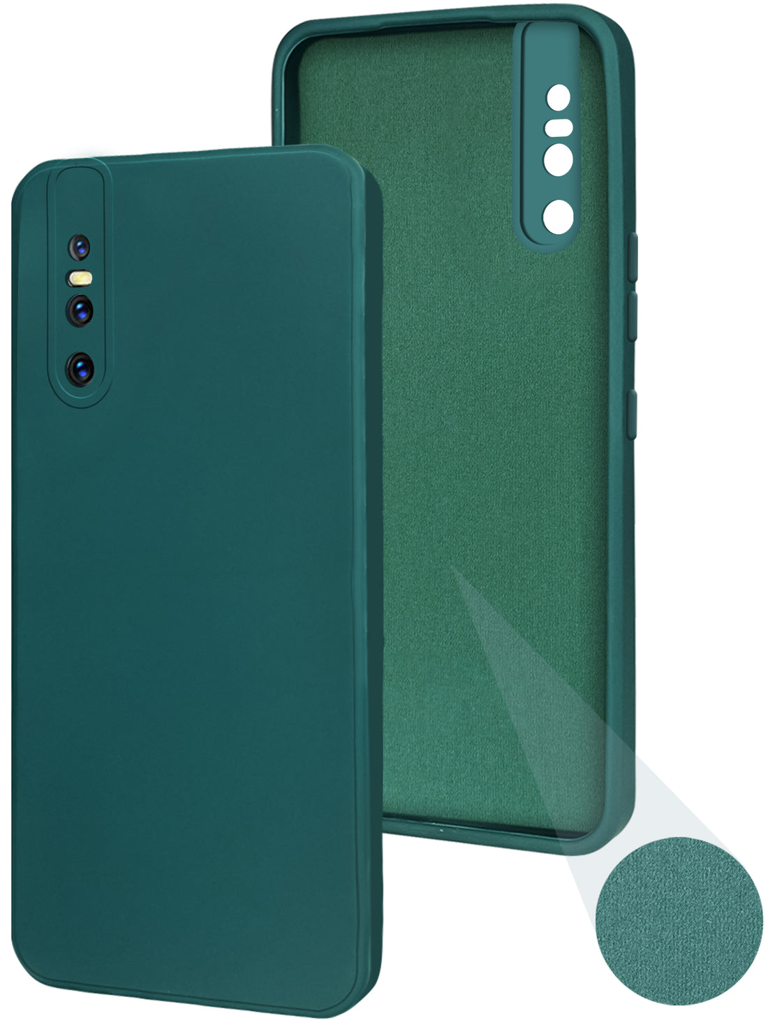 For Vivo V15 Pro Back Cover ( Silicone Clear Shockproof Case with Camera Protection | Soft and Flexible | Transparent)