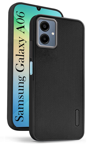 For Samsung Galaxy A06 Back Cover Case ( Textured Grip Design | Camera Protetion | Slim and Light Weight | Soft Touch and Feel | Black )