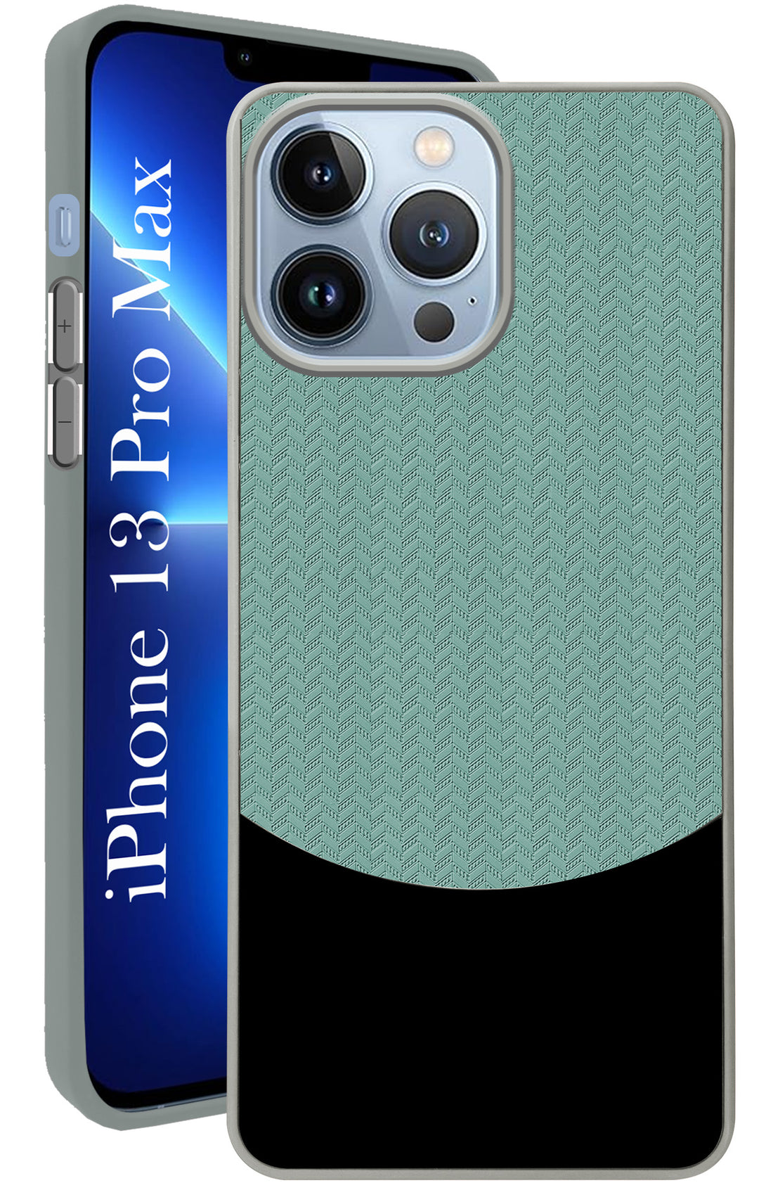 For Apple iPhone 13 Pro Max Back Cover Case (Elegant PU Leather Finish | Premium Minimalist Professional | Camera Protection Bump)