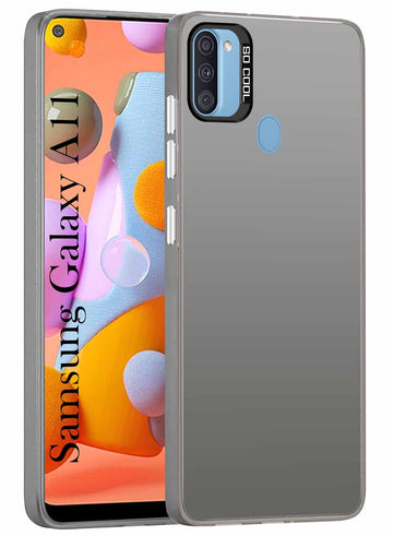 For Samsung Galaxy A11 Hard Back Cover Case (Velvet Touch | Professional Glossy Finish | Camera Protection Bump)