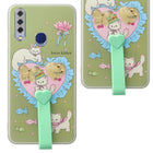 For Vivo Y12 | Y15 | Y17 Back Cover Case (3D Cute Heart Strap Holder | Camera Protection | Designer Girls Print)