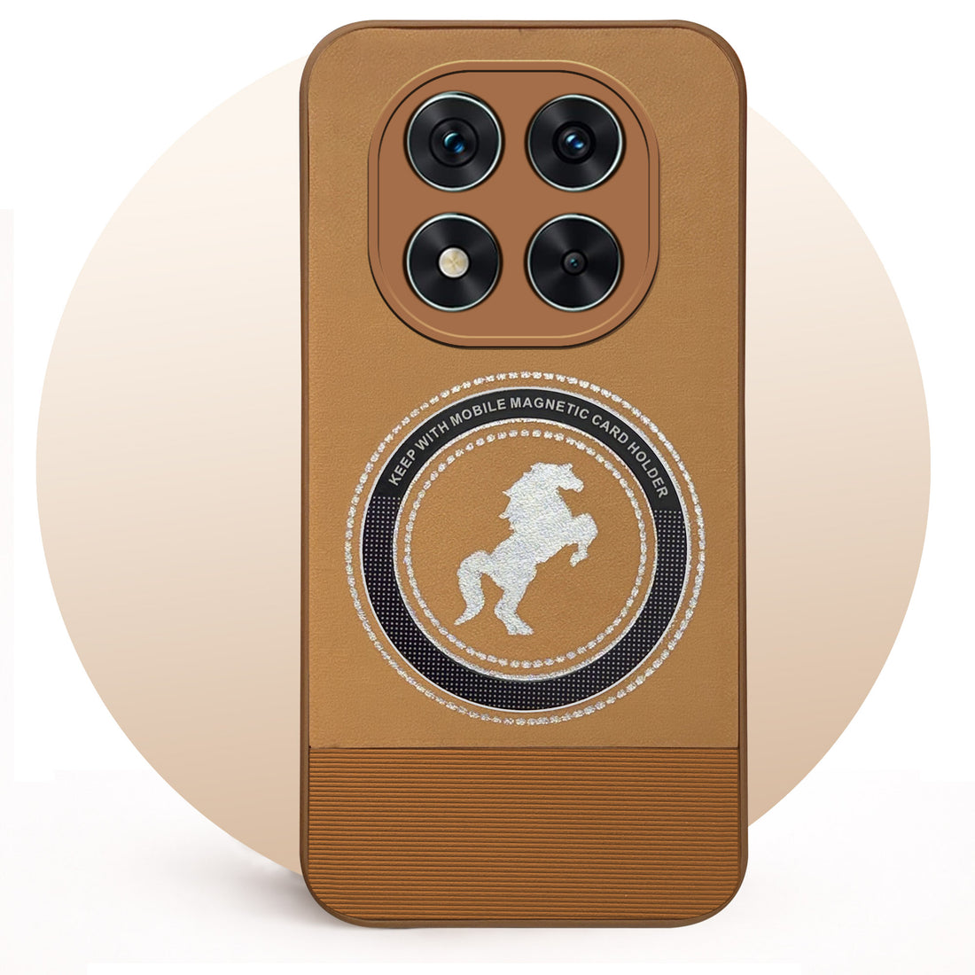 For Redmi Note 14 Pro Back Cover Case PU Leather Finish (Professional Minimalist Texture | MagSafe Compatile | Camera Protection | Sleek Sober Formal)