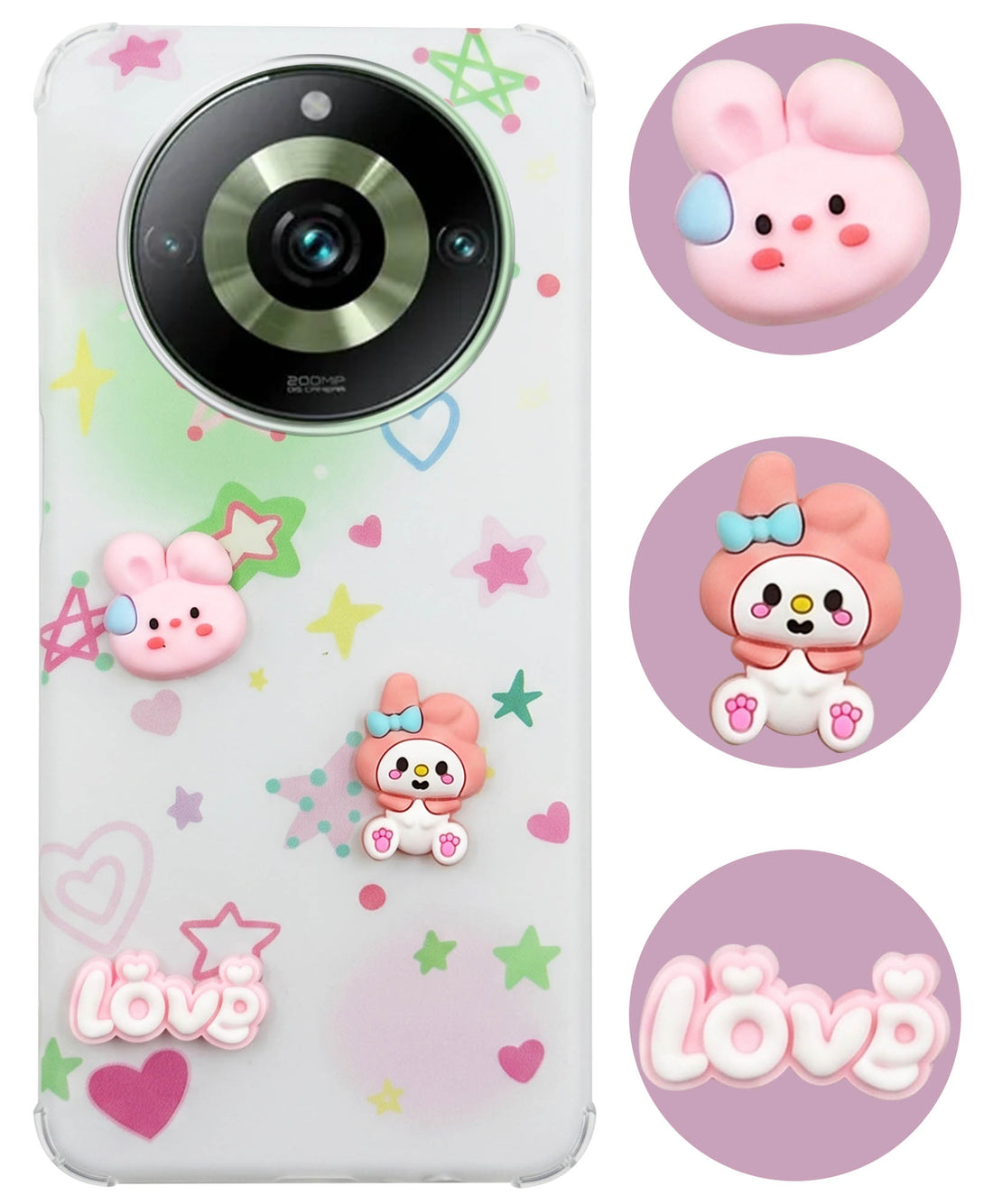 For Realme 11 Pro 5G | Realme 11 Pro Plus 5G Back Cover Case (3D Cute Cartoons | Hard Back Side Soft | Matte Premium Finish | HD Printing)