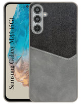 For Samsung Galaxy M35 5G Back Cover Case (Dual PU Leather Stitch | Professional Minimalist | Soft and Flexible)