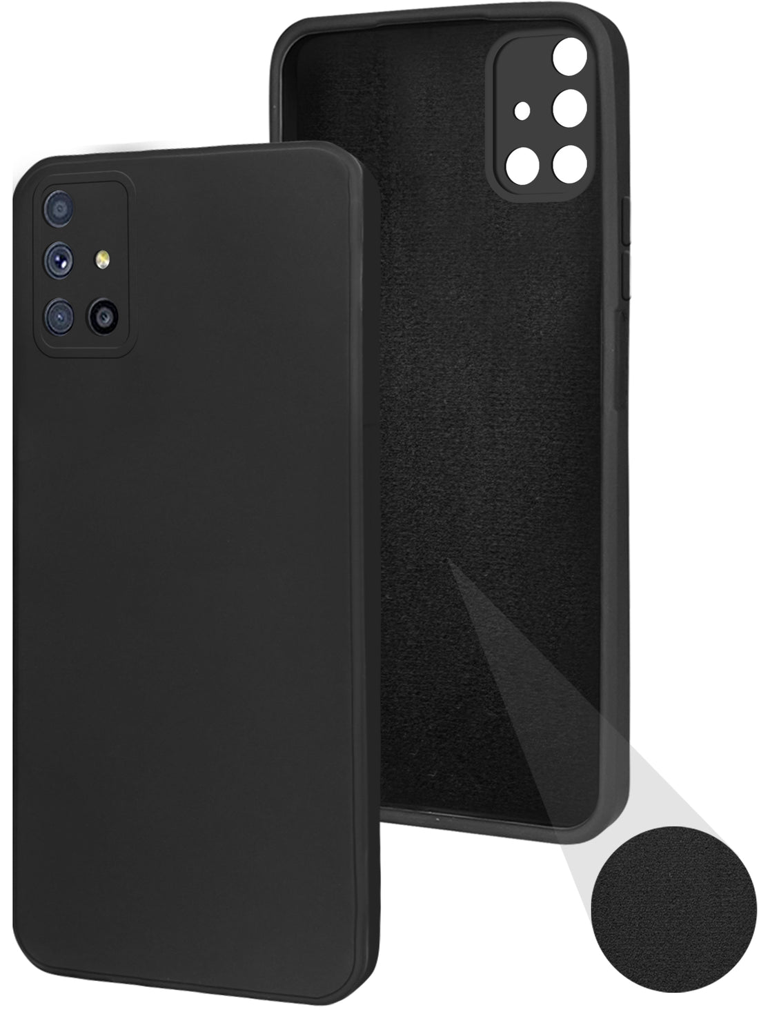 For Samsung Galaxy M51 Back Cover Case (Matte Finish Silicone with Inside Fiber cloth)