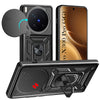 For Vivo X300 Pro Back Cover Case Hybrid Armor (Sliding Shutter Camera Protection | Polycarbonate |Ring Holder Kickstand)