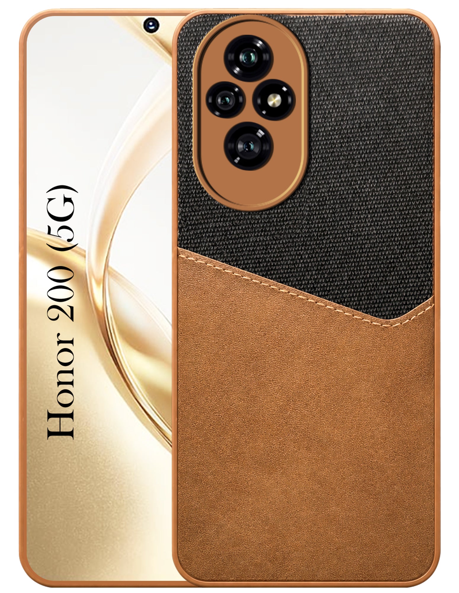 For Honor 200 5G Back Cover Case (Dual PU Leather Stitch | Professional Minimalist | Soft and Flexible)