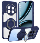 For Realme Narzo 70 5G Back Cover Case with stand (Built-in Ring Holder Kickstand | Lifetime Anti Yellow | Camera Protection)