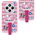 For Redmi A4 5G | Xiaomi Redmi 14C Back Cover Case (3D Cute Heart Strap Holder | Camera Protection | Designer Girls Print)