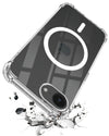 For Apple iPhone 16e | Apple iPhone 17e Back Cover Shockproof Crystal-Clear (Magsafe Wireless Support | Drop & Camera Protection | Hard Polycarbonate)