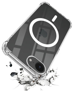 For Apple iPhone 16e | Apple iPhone 17e Back Cover Shockproof Crystal-Clear (Magsafe Wireless Support | Drop & Camera Protection | Hard Polycarbonate)