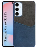 For Samsung Galaxy S24 FE Back Cover Case (Dual PU Leather Stitch | Professional Minimalist | Soft and Flexible)