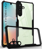 For Samsung Galaxy M16 5G | Samsung Galaxy F16 5G Back Cover Case (Shockproof with Polycarbonate Clear Panel | Professional Black)