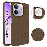 For Oppo A3X 5G | Oppo A3 5G Back Cover Case (Glass Like Camera Protection | Leather Feel | Minimalist Professional Grip)