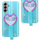 For Samsung Galaxy A17 | Samsung F17 | Samsung M17 5G Back Cover Case (3D Cute Heart Strap Holder | Camera Protection | Designer Girls Print)
