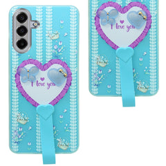 For Samsung Galaxy A17 | Samsung F17 | Samsung M17 5G Back Cover Case (3D Cute Heart Strap Holder | Camera Protection | Designer Girls Print)