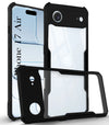 For Apple iPhone 17 Air Back Cover Case (Shockproof with Polycarbonate Clear Panel | Professional Black)