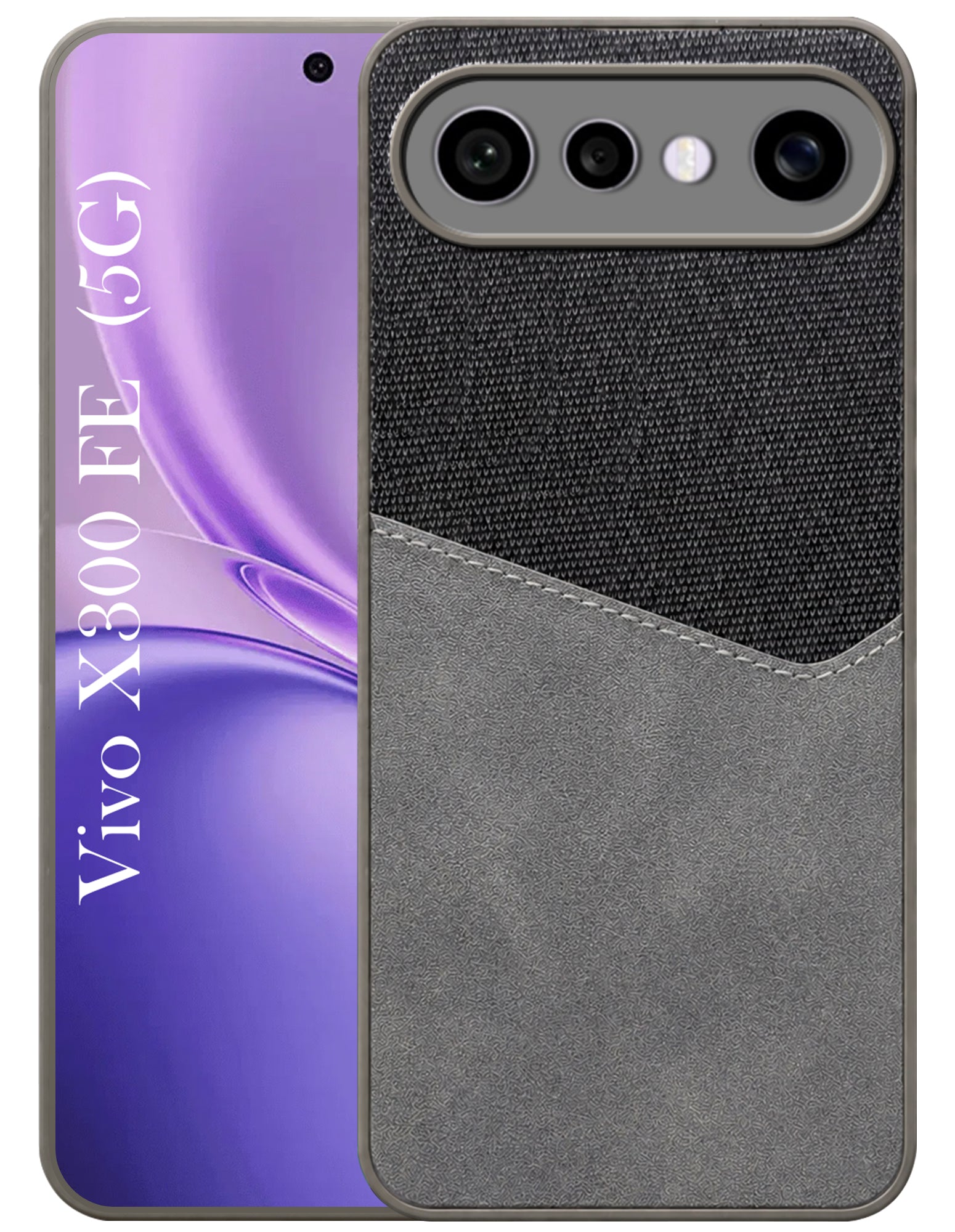 For Vivo X300 FE Back Cover Case (Dual PU Leather Stitch | Professional Minimalist | Soft and Flexible)