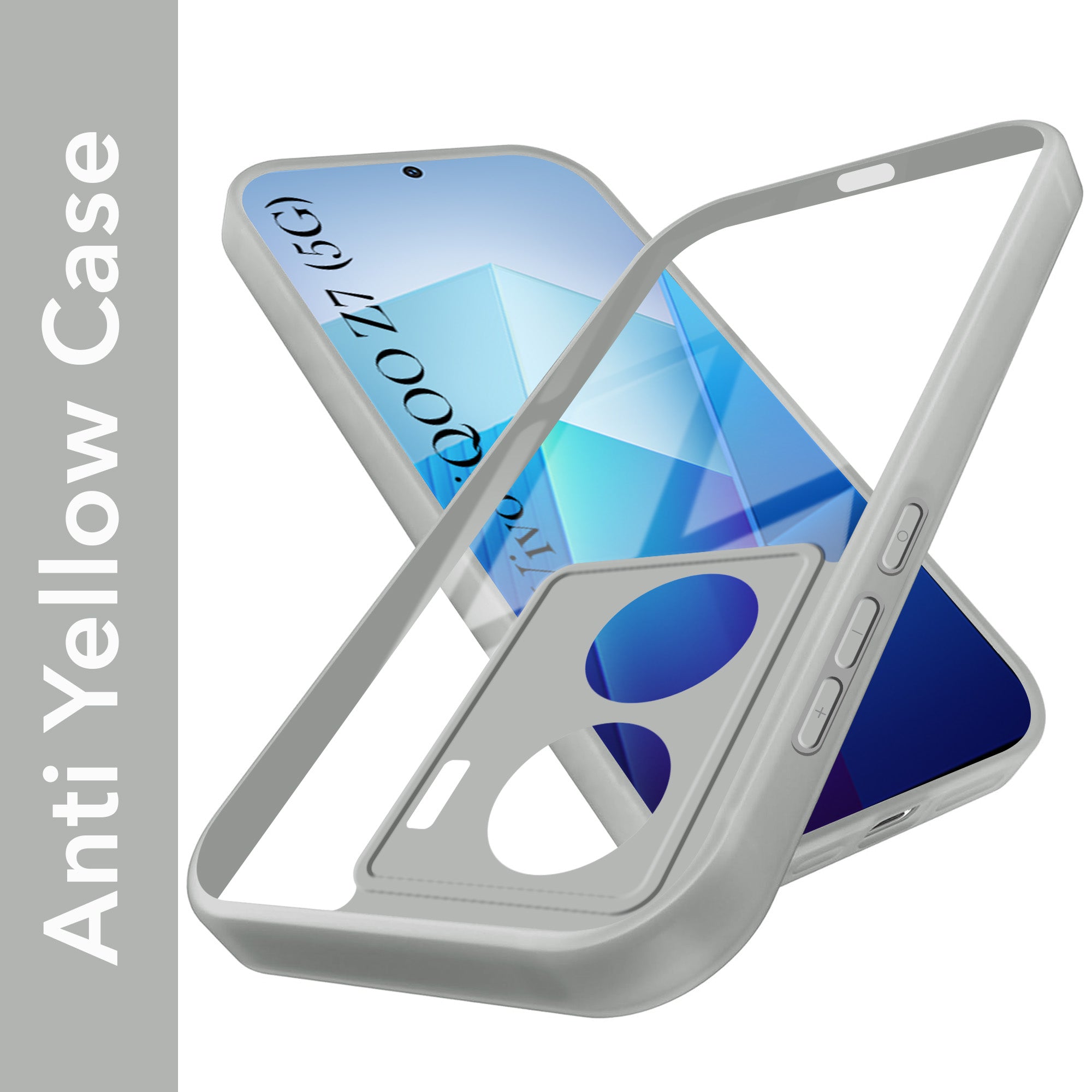 For Vivo iQOO Z7  Back Cover Case Ultra-Hybrid (Lifetime Anti Yellow | Anti Scratch | Crystal Clear Shockproof)