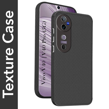 For Vivo V40 | Vivo V40 Pro 5G Back Cover Case ( Textured Design | Side Grip | Camera Protection)
