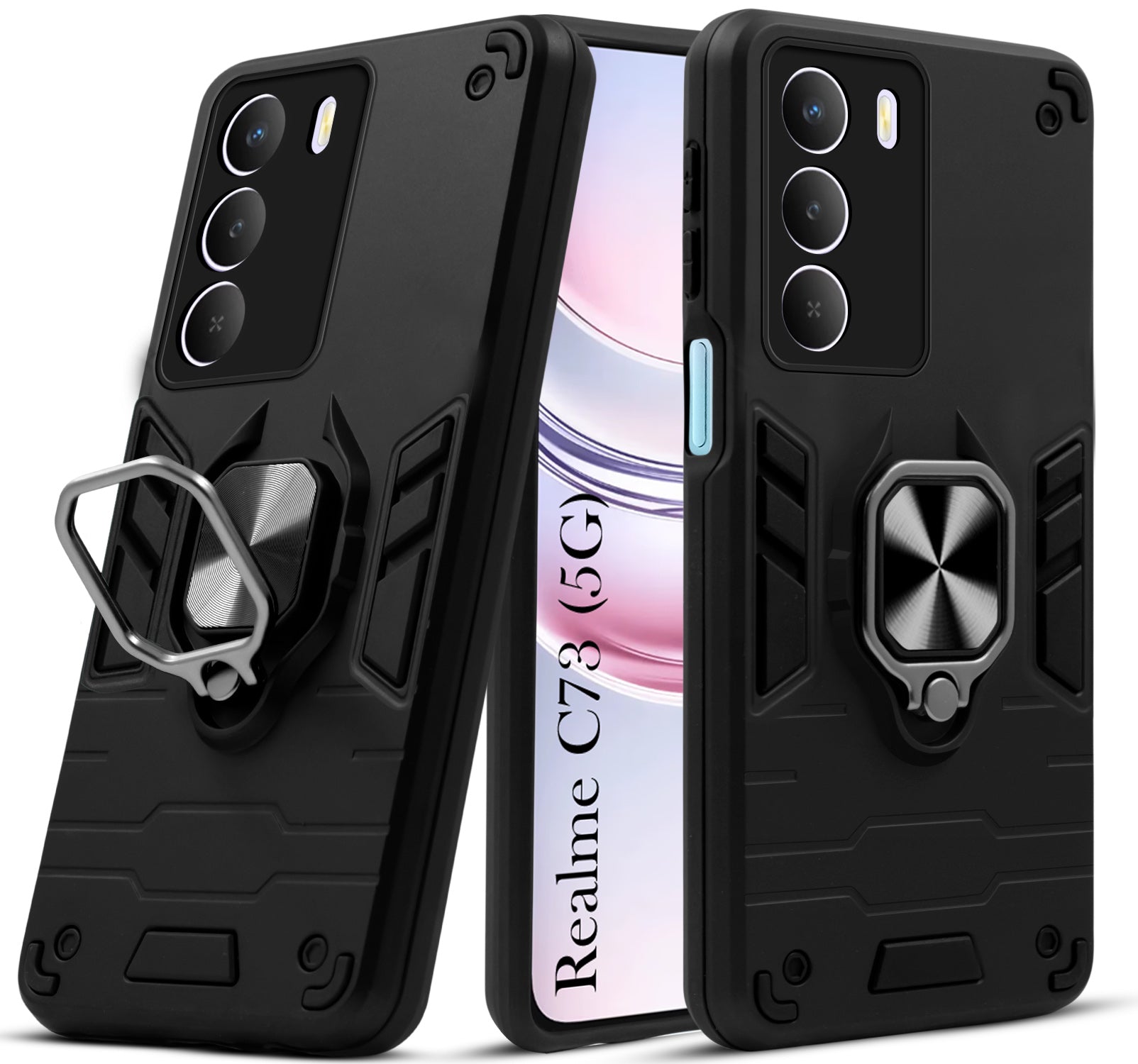 For Realme C73 Back Cover Case (Shockproof Polycarbonate Dual Layer Hybrid Armor)