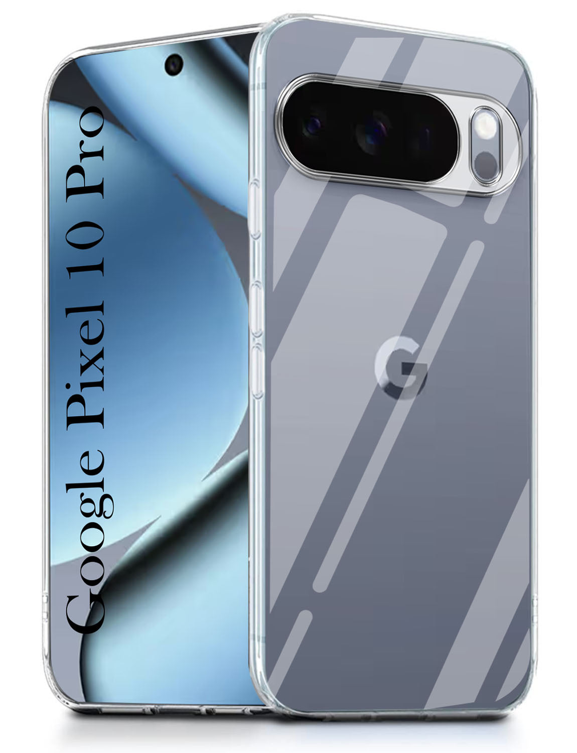 For Google Pixel 10 Pro Back Cover Case (Clear Shockproof Case with Camera Protection | Soft and Flexible | Transparent)