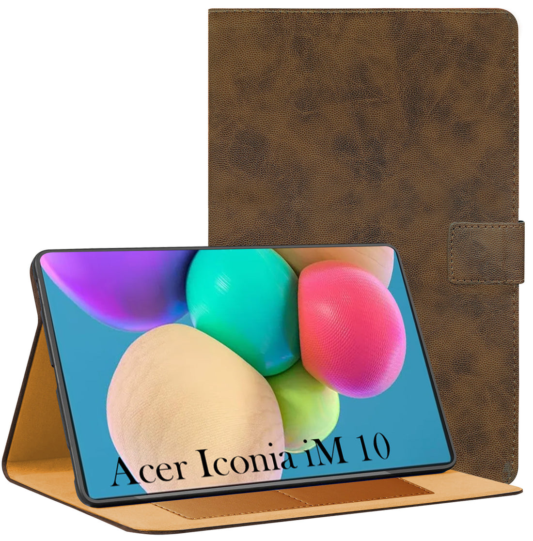 For Acer Iconia Tab iM10 10.36 Inch Flip Cover Folio Cover (PU Leather | Multi-Angle Smart Stand | Card Storage Slots | Silicone Back Pouch)