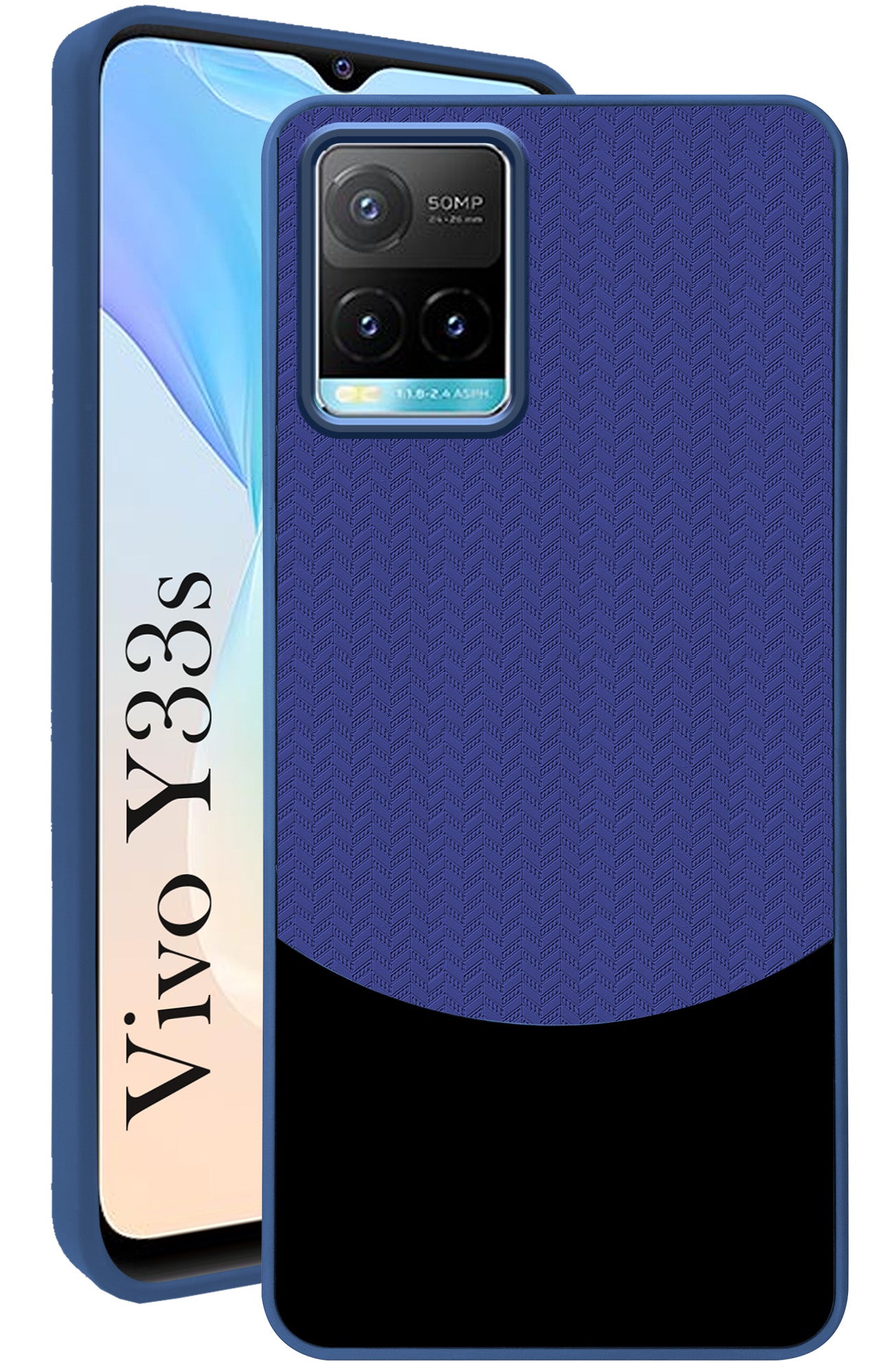 For Vivo Y33s Back Cover Case (Elegant PU Leather Finish | Premium Minimalist Professional | Camera Protection Bump)