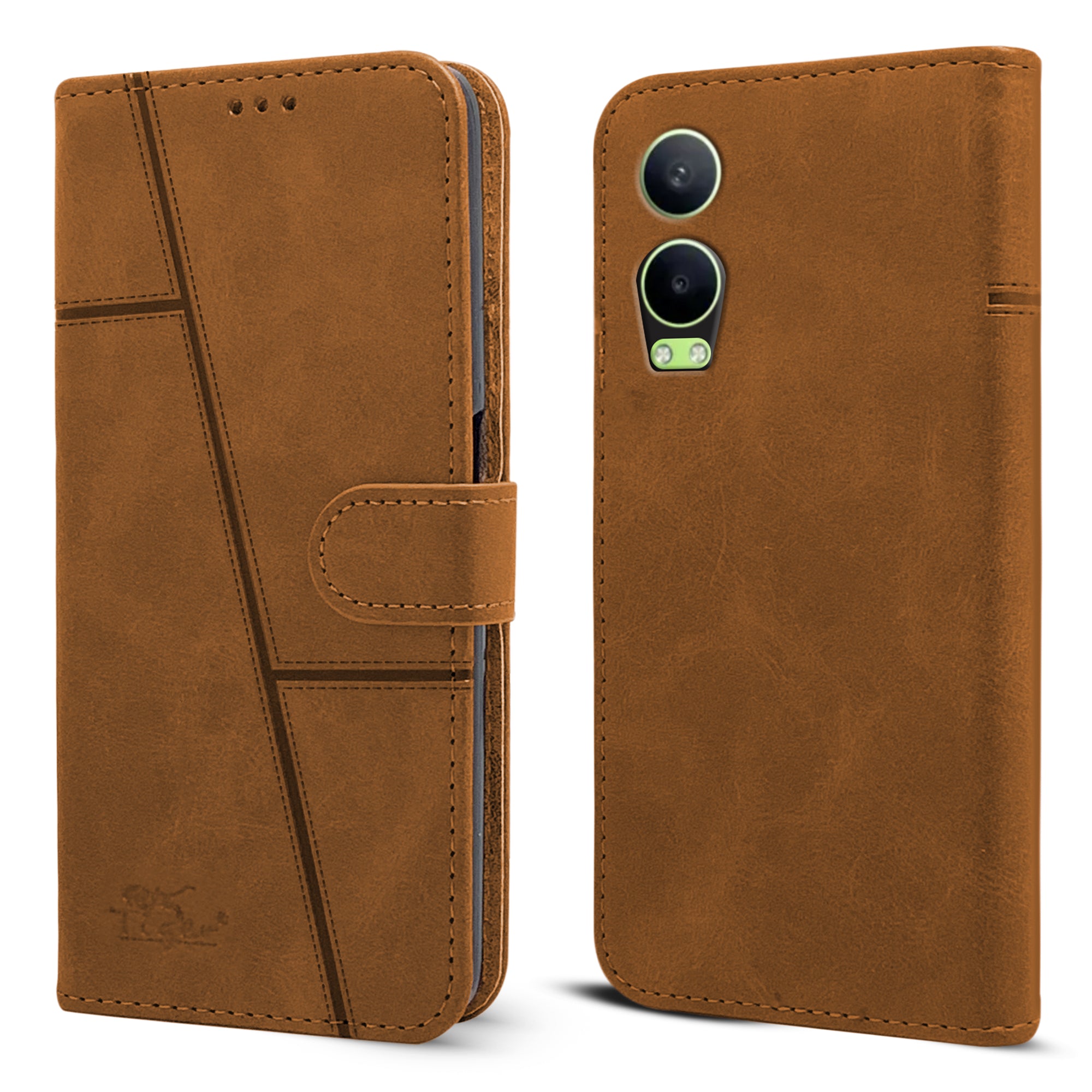 For OnePlus Nord CE 4 Lite Flip Cover Case (Stitched Leather with Magnetic Closure)