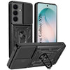 For Samsung Galaxy S26 5G Back Cover Case Hybrid Armor(Sliding Shutter Camera Protection | Polycarbonate |Ring Holder Kickstand)