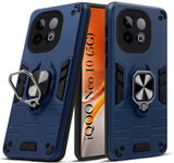 For Vivo iQOO Neo 10 Back Cover Case (Shockproof Dual Layer Polycarbonate |Ring Holder Kickstand)
