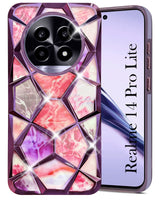 For Realme 14 Pro Lite Back Cover Case (Dual Design Glitter Sparkle and Detachable Diamond Print Case | Soft and Flexible)
