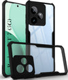 For Realme GT 7 Back Cover Case ( Shockproof with Polycarbonate Clear Panel | Professional Black)