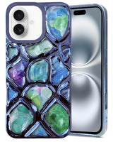 For Apple iPhone 16 Back Cover Case ( Dual Design Glitter Sparkle and Detachable Diamond Print Case | Soft and Flexible)