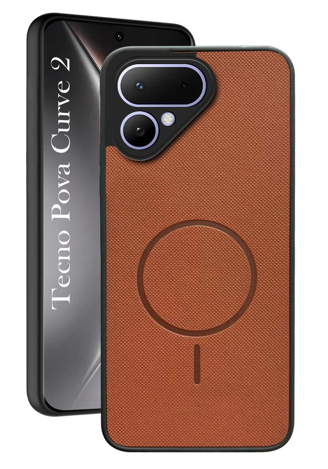 For Tecno Pova Curve 2 Back Cover Case PU Leather (Texture Grip Design | Professional Minimalist | Camera Protection | Soft and Flexible)