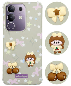 For Vivo T4x | Vivo Y31 Pro Back Cover Case (3D Cute Cartoons | Hard Back Side Soft | Matte Premium Finish | HD Printing)