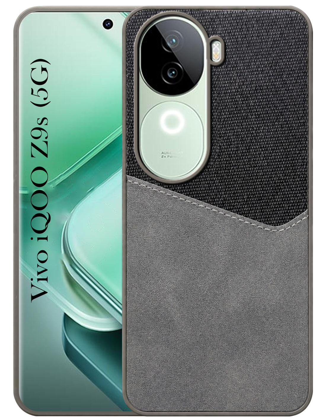 For Vivo iQOO Z9s Back Cover Case (Dual PU Leather Stitch | Professional Minimalist | Soft and Flexible)