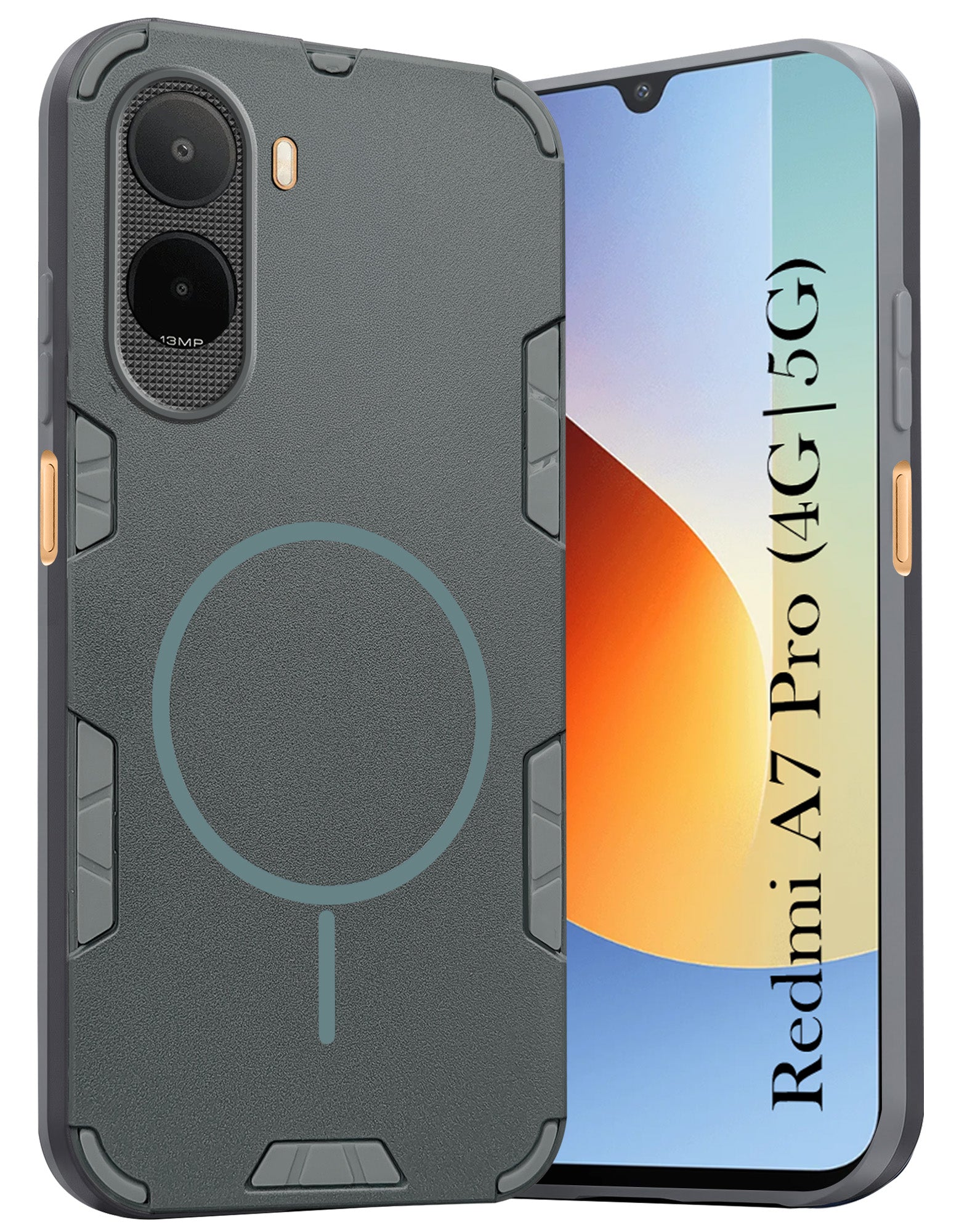For Redmi A7 Pro 4G|5G Back Cover Case (Slim Hybrid Armor | Shockproof Camera Protection | Rugged Dual Layer)